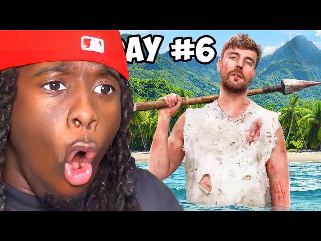 Kai Cenat Reacts to MrBeast 7 Days Stranded On An Island