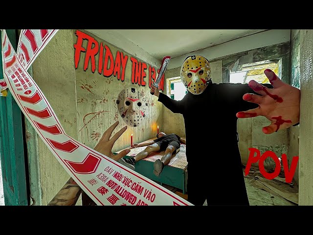 PAKOUR POV vs JASON VOORHEES IN REAL LIFE l FRIDAY THE 13TH 1.0 ( Halloween Parkour POV Chase )