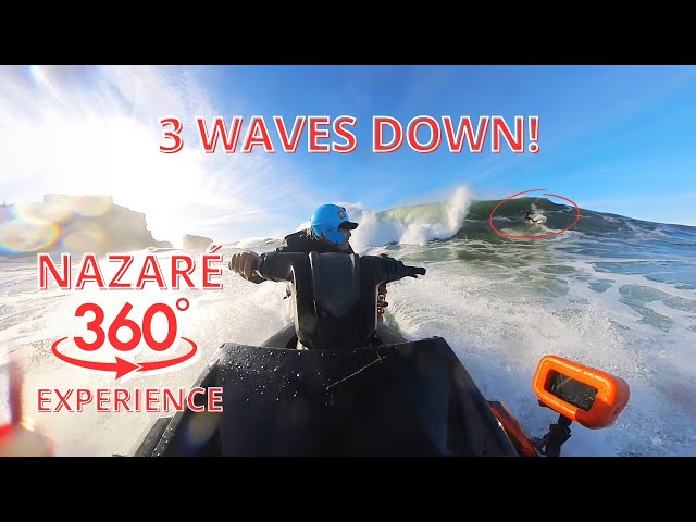 NAZARÉ 360º EXPERIENCE! 3 WAVES DOWN  #nazaresurf #bigwaves #vr #virtualreality