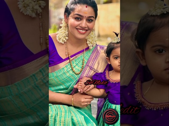 Gayathri with cute Daughter Recent pictures 🎊🎊🎊 #shorts