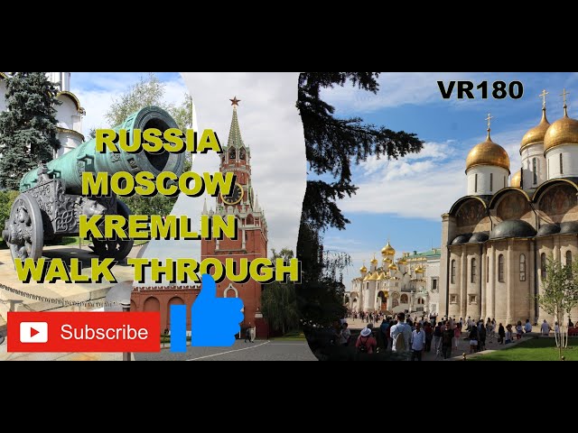 VR180 3D Stereocopic Russia Moscow Kremlin walk through...5 palaces and 4 cathedrals in one place