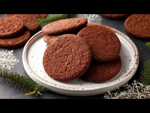 3-Ingredient Chocolate Christmas Cookies: Everyone has these ingredients at home!