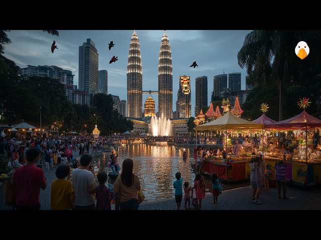 Petronas Towers, Kuala Lumpur🇲🇾 The Tallest Twin Towers in the World (4K HDR)