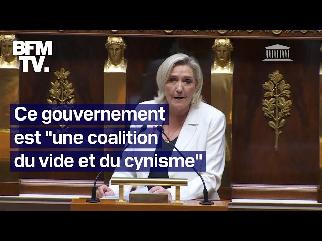 Le discours intégral de Marine Le Pen à l'Assemblée nationale