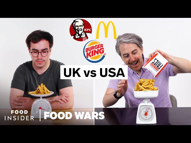 US vs UK Portion Size Differences (KFC, McDonald's, Burger King) | Food Wars