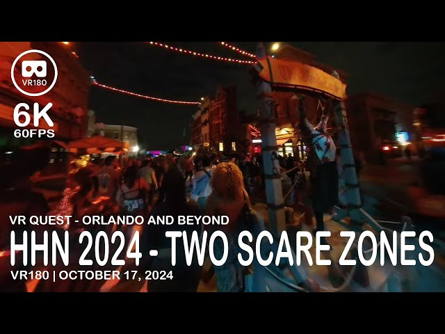 Halloween Horror Nights 2024 - 2 Scare Zones in VR180 5.7K