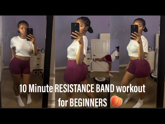 10 Minute HOME Resistance Band workout for a PERFECT 🍑