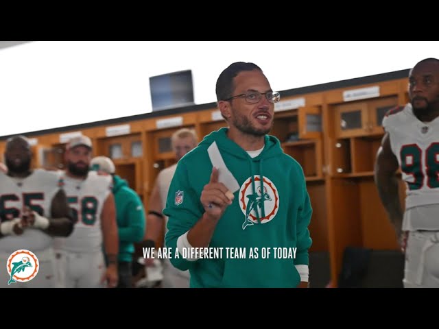 MIKE MCDANIEL LOCKER ROOM SPEECH AFTER WEEK 8 WIN AGAINST THE NEW ENGLAND PATRIOTS | MIAMI DOLPHINS