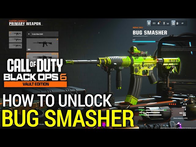 How to Unlock Bug Smasher Skin BLACK OPS 6 XM4 Skin |BO6 Vault Edition Bug Smasher Skin | BO6 Beta