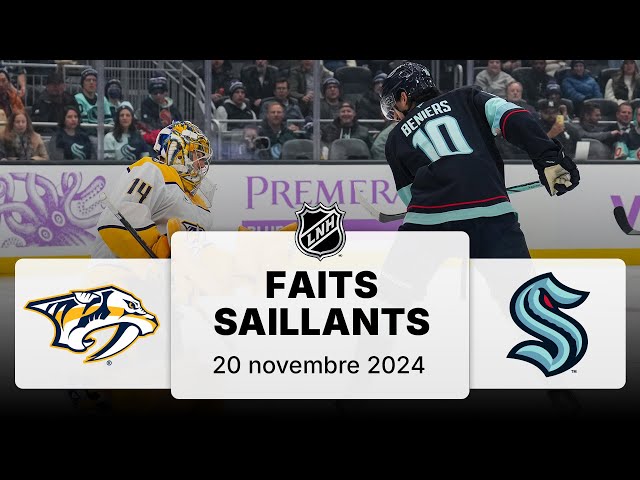 Predators vs Kraken 20/11/24 | Faits saillants