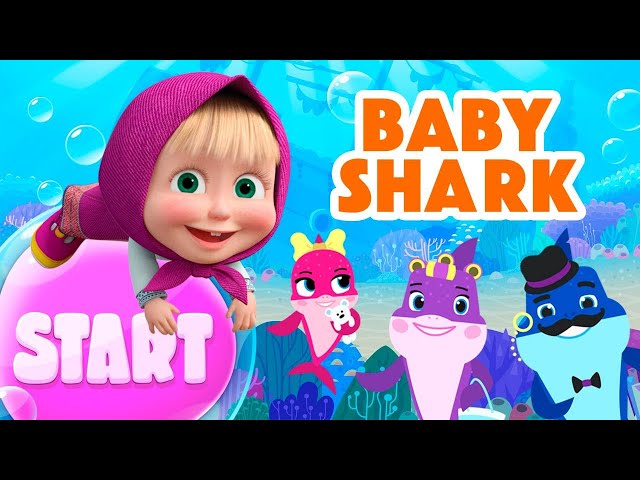 🦈 BABY SHARK Masha and the Bear OFFICIAL 🌊 NEW SONG 🩵 Songs for kids