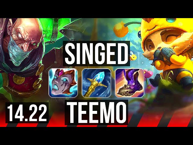 SINGED vs TEEMO (TOP) | KR Master | 14.22