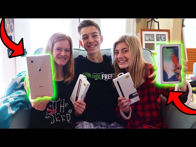 Surprising My Little Sisters w/ NEW IPHONES for Christmas! (Super CUTE Reaction)