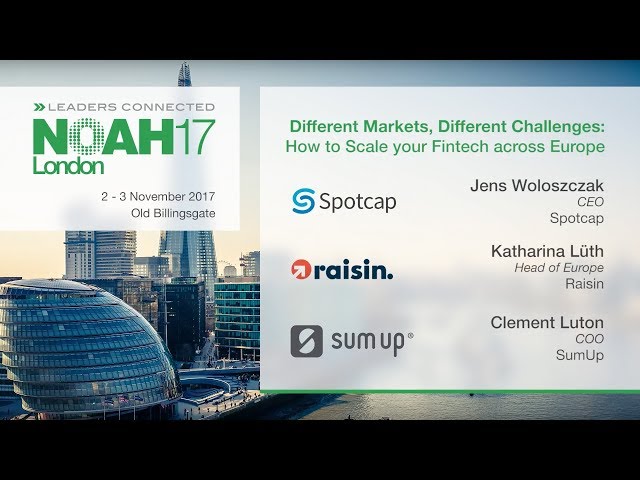 Workshop: Different Markets, Different Challenges - NOAH17 London