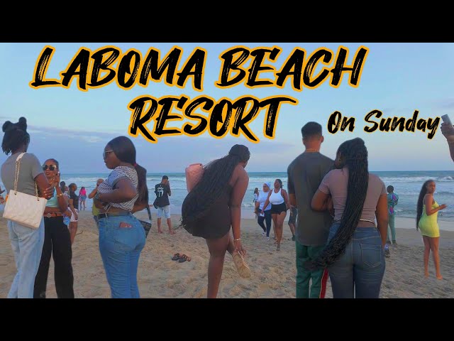 🇬🇭 Beach Life in Accra-Ghana. [4K] LABOMA BEACH RESORT Relaxing Sunday walking Tour