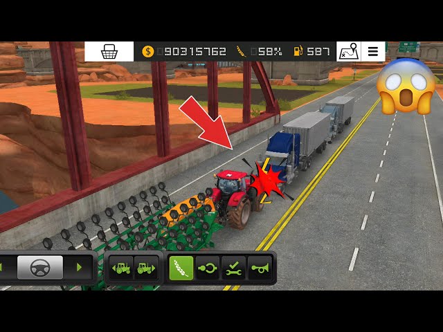 tractor crash with truck 😱 ! GET EXTRA MONEY IN FARMING SIMULATOR 18 #fs18