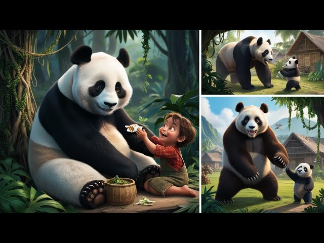 cartoon panda,white panda