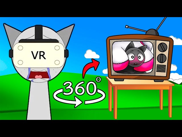 Why Wenda only in VR...?  | Incredibox Sprunki 360º VR | Wenda x Gray react to Funny Cartoons