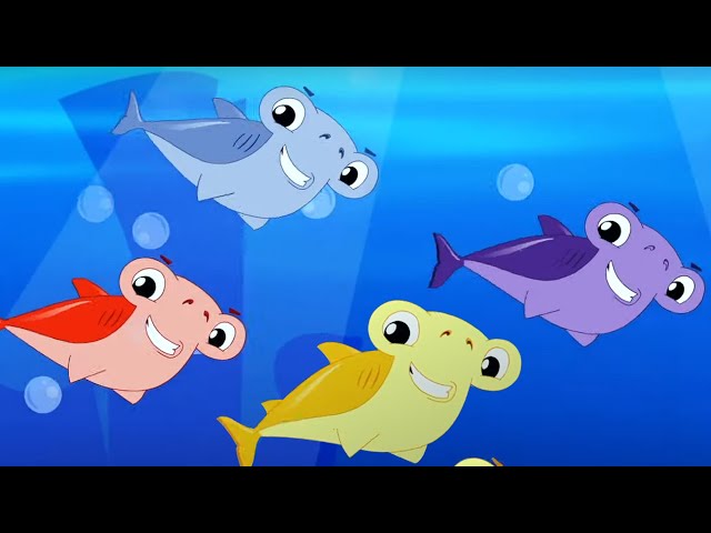 Five Little Sharks | Shark Song | Nursery Rhymes and Baby Cartoons | Kids Videos and Children Songs