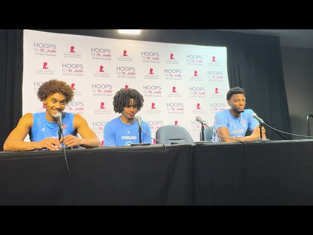 UNC Basketball: Seth Trimble, Elliot Cadeau & Jalen Washington Post-Memphis Presser