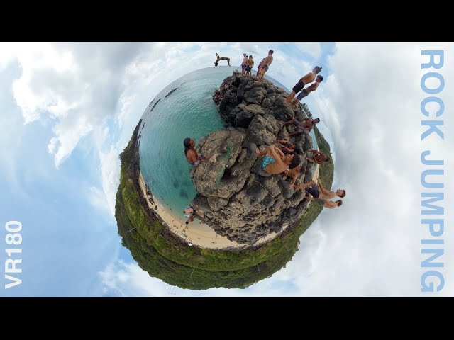 Waimea Bay Rock Jumping - VR180 6K 3D