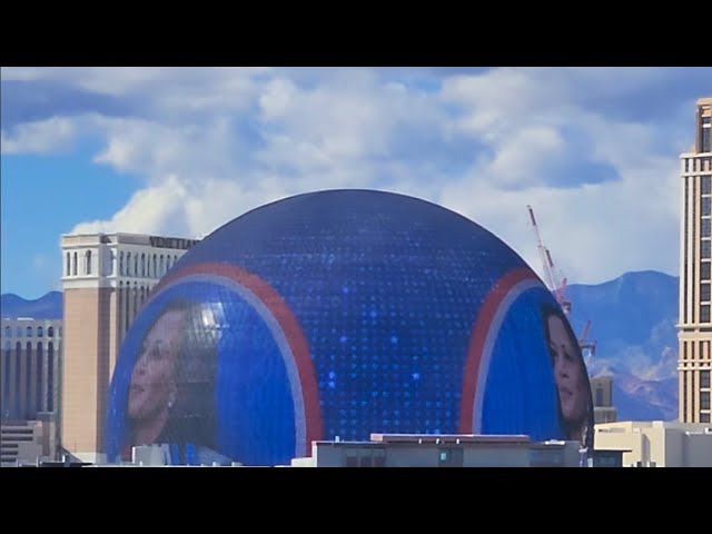 BEST CAMPAIGN AD EVER Kamala Harris or Donald Trump? 11/5 SPHERE Las Vegas Strip Nevada 2024 #TKOB