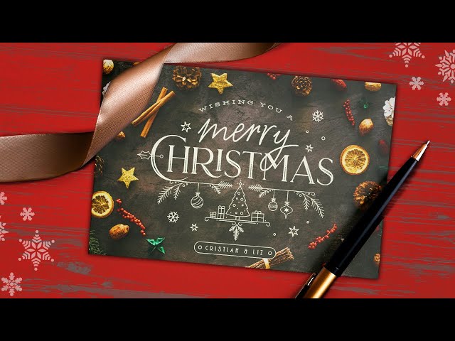 How To Easily Make A Vintage Lettering Christmas Card