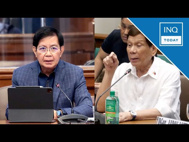 Lacson thinks ex-President Duterte ‘invaded’ Senate in drug war probe | INQToday