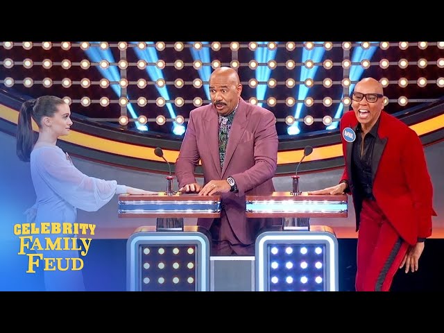 RuPaul writes his own question. Gets #1 answer! | Celebrity Family Feud