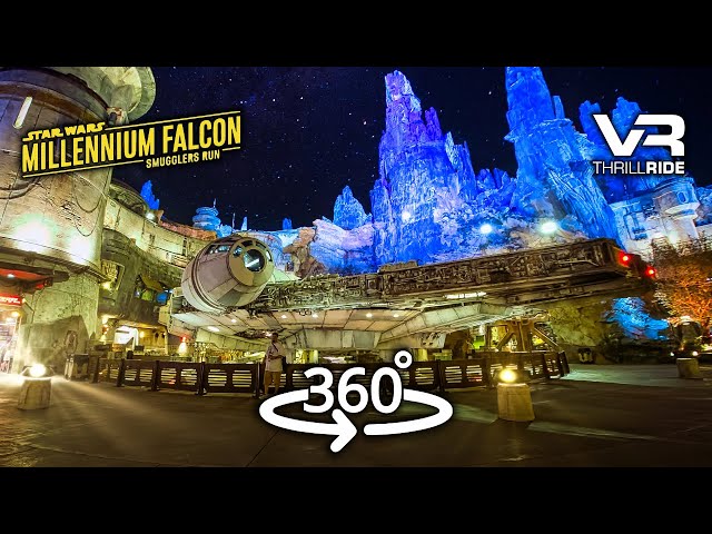 VR 360 Star Wars MILLENIUM FALCON SMUGGLERS RUN Disney Hollywood Studios VR ThrillRide