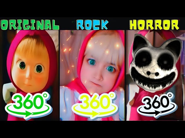 🔴🔴🔴 360 VR MASHA SONG ORIGINAL VS MASHA The ROCK VERSION VS HORROR VERSION