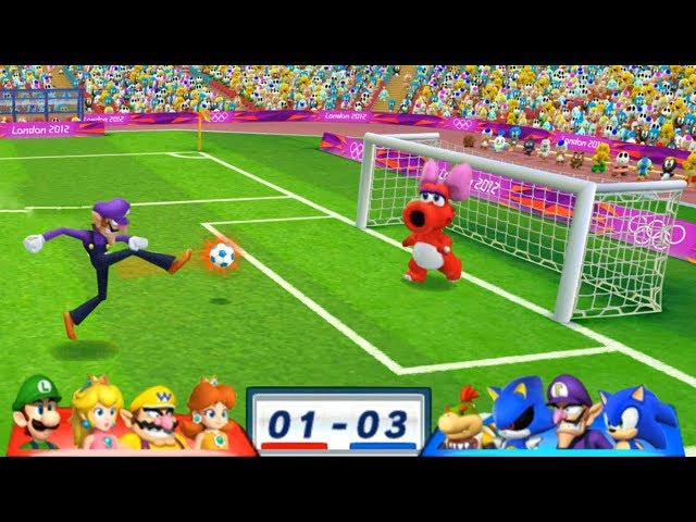 Mario & Sonic At The London 2012 Olympic Games Football #125 With Daisy, Wario, Peach, Luigi