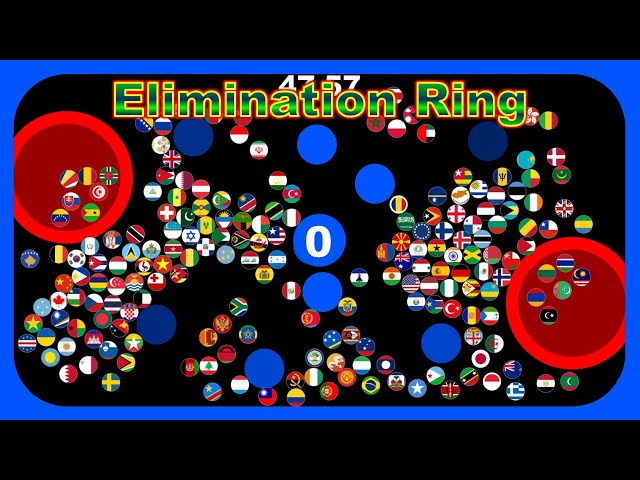 Elimination Ring ~200 countries marble race~ in Algodoo | Marble Factory