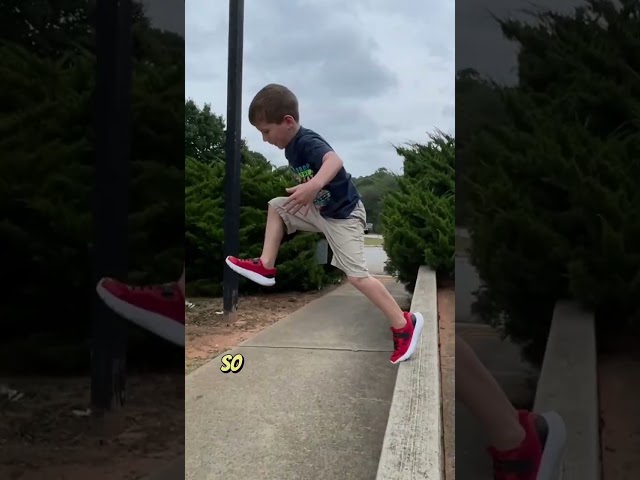 THIS 7 YEAR OLD KID IS LEARNING PARKOUR! 😱