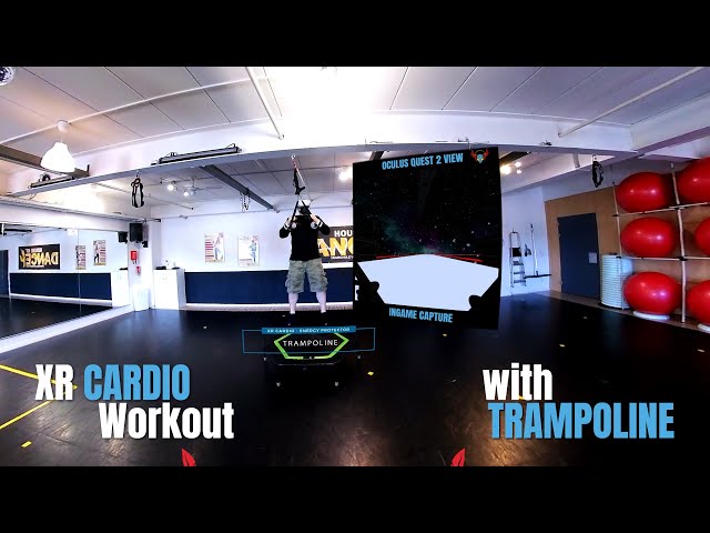 Fitness Trampoline Workout in VR with Energy Protector - XR Cardio | Meta Quest 2