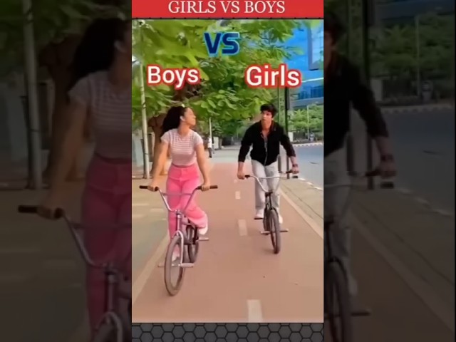 Girls vs boys cycle chalangeing #shorts #viralvideo #newcyclestunt #trendingshorts #youtubeshorts