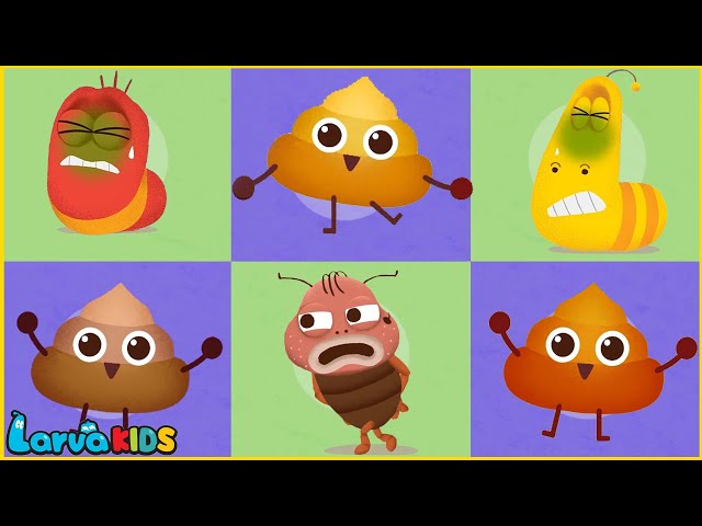 POO POO COMPILATION | 27MIN | LARVA KIDS | SUPER BEST SONGS FOR KIDS