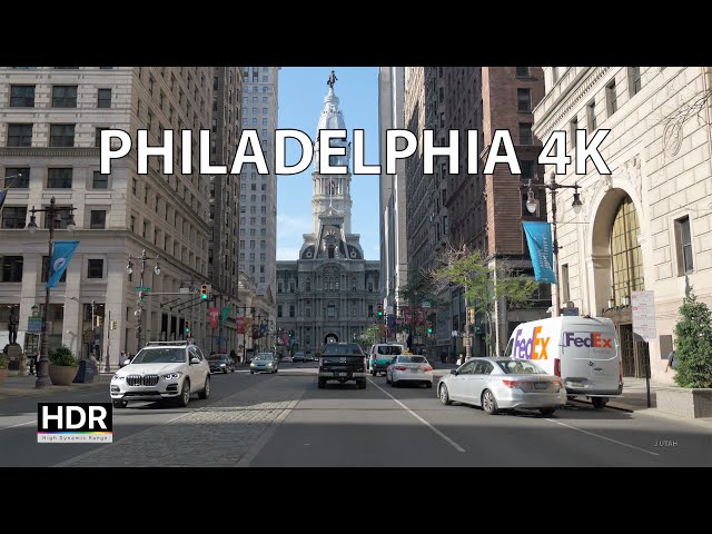 Driving Philadelphia 4K HDR - South Philly to Downtown - USA