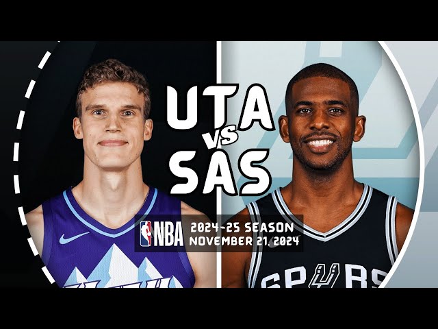 San Antonio Spurs vs Utah Jazz Full Game Highlights | Nov 21, 2024 | 2024-25 NBA Season