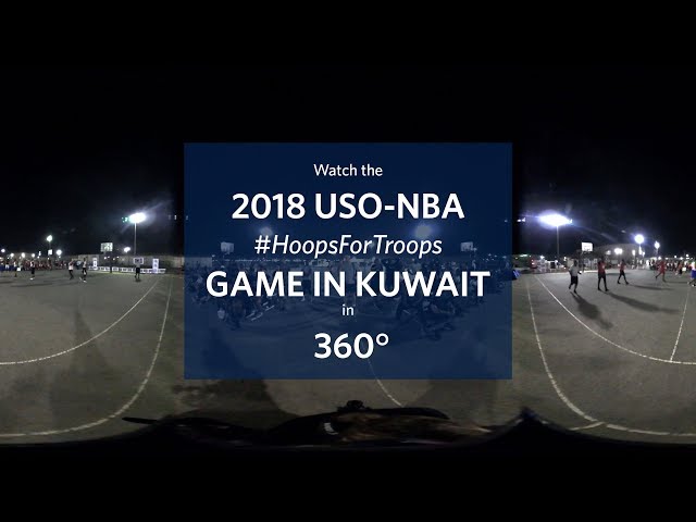 360° View of the USO-NBA Cares #HoopsForTroops 2018 Basketball Tournament