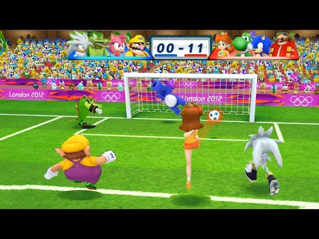 Mario & Sonic At The London 2012 Olympic Games Football #182 Daisy, Yoshi, Sonic, Dr Eggman