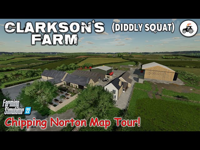 CLARKSON’S FARM (DIDDLY SQUAT)!! “CHIPPING NORTON” FS22 MAP TOUR! | NEW MOD MAP!  (Review) PS5.