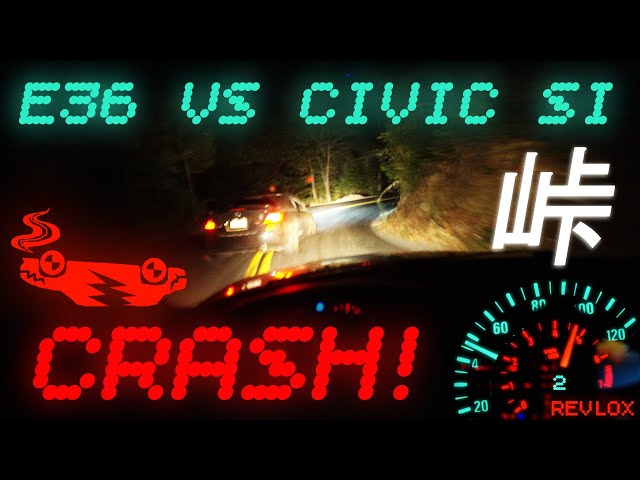 Raw POV CRASH - BMW E36 vs Honda Civic Si