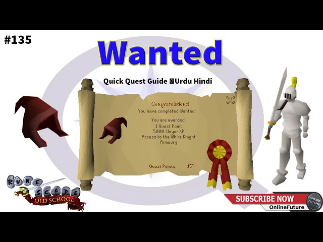 OSRS│How To Complete Wanted Quest 2022│Urdu & Hindi