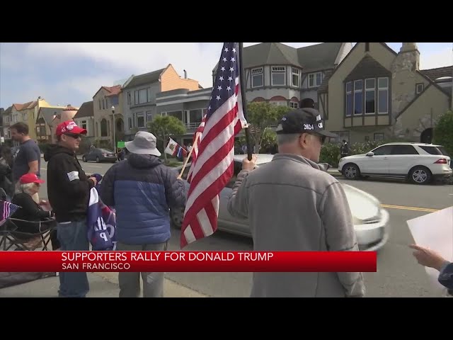 Supporters rally for Donald Trump in San Francisco