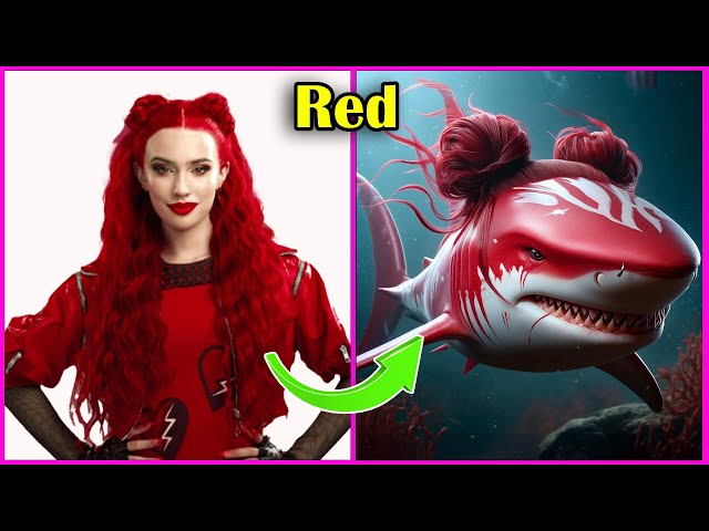 DESCENDANTS THE RISE OF RED CHARACTERS AS SHARK