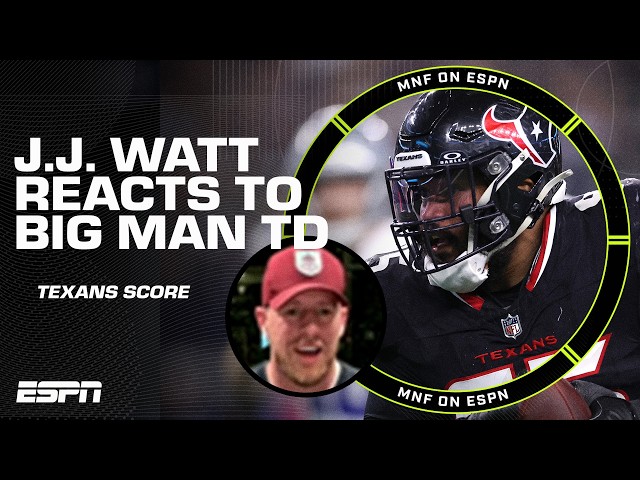 GET TO THE OXYGEN TANK 😅 J.J. Watt, Peyton & Eli react to the Texans' BIG MAN TD 💪 | ManningCast