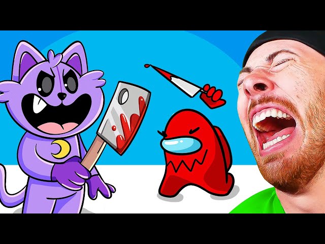 MINI CREWMATE FIGHTS POPPY PLAYTIME & SMILING CRITTERS CHARACTERS?! (Among Us Animations)