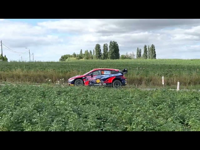 Ypres Rally  Belgium 2022  full speed in stage Thierry Neuville Hyundai i20 WRC