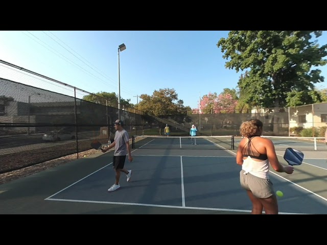 3D VR180 Bad Pickleball Rec Jessie Irvine and George Wong demolish JNak and Chris Oculus Cardboard